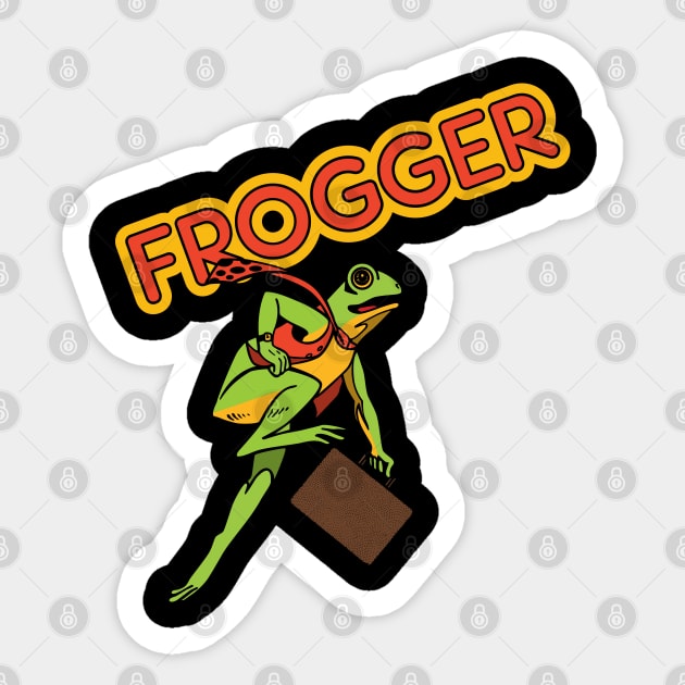 Frogger Sticker by Chewbaccadoll